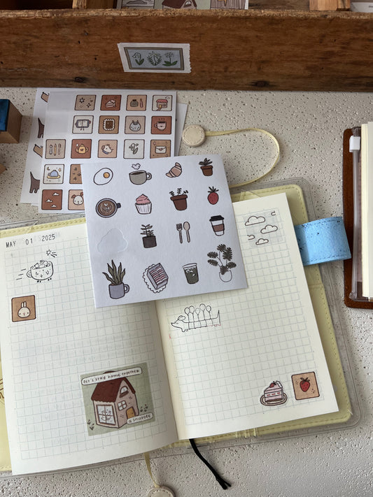cafe sticker sheet