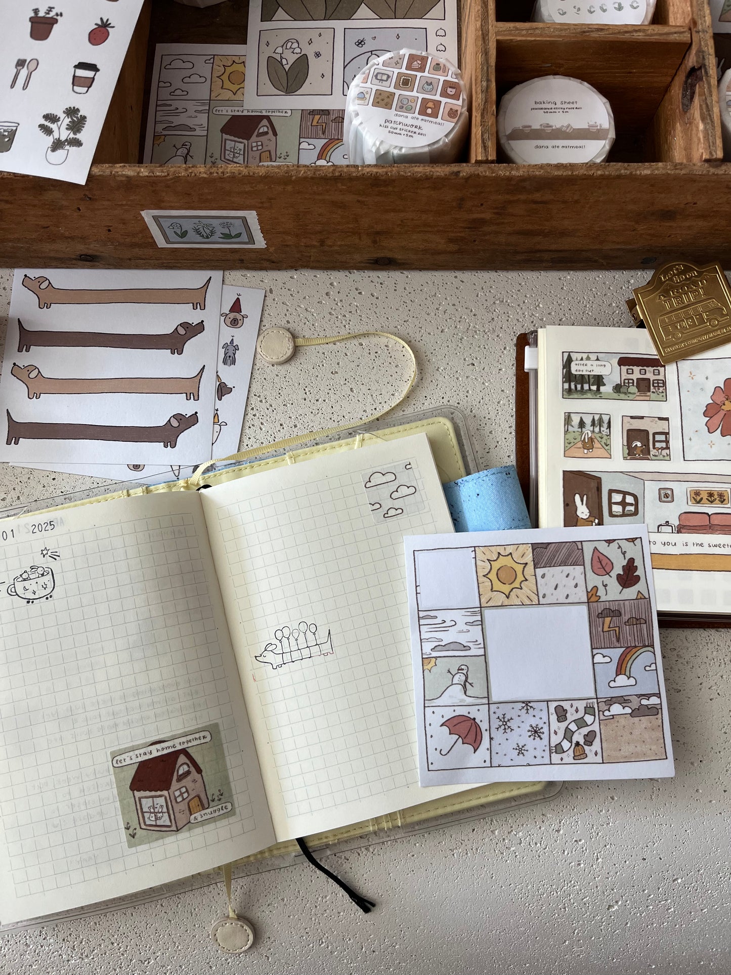 no matter the weather sticker sheet