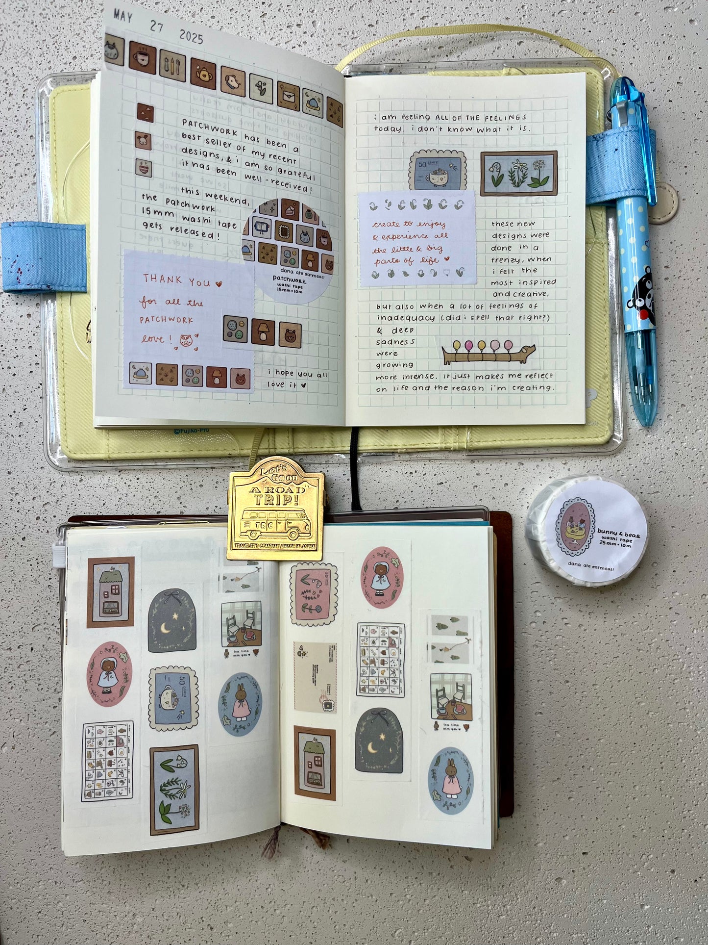 bunny and bear washi tape