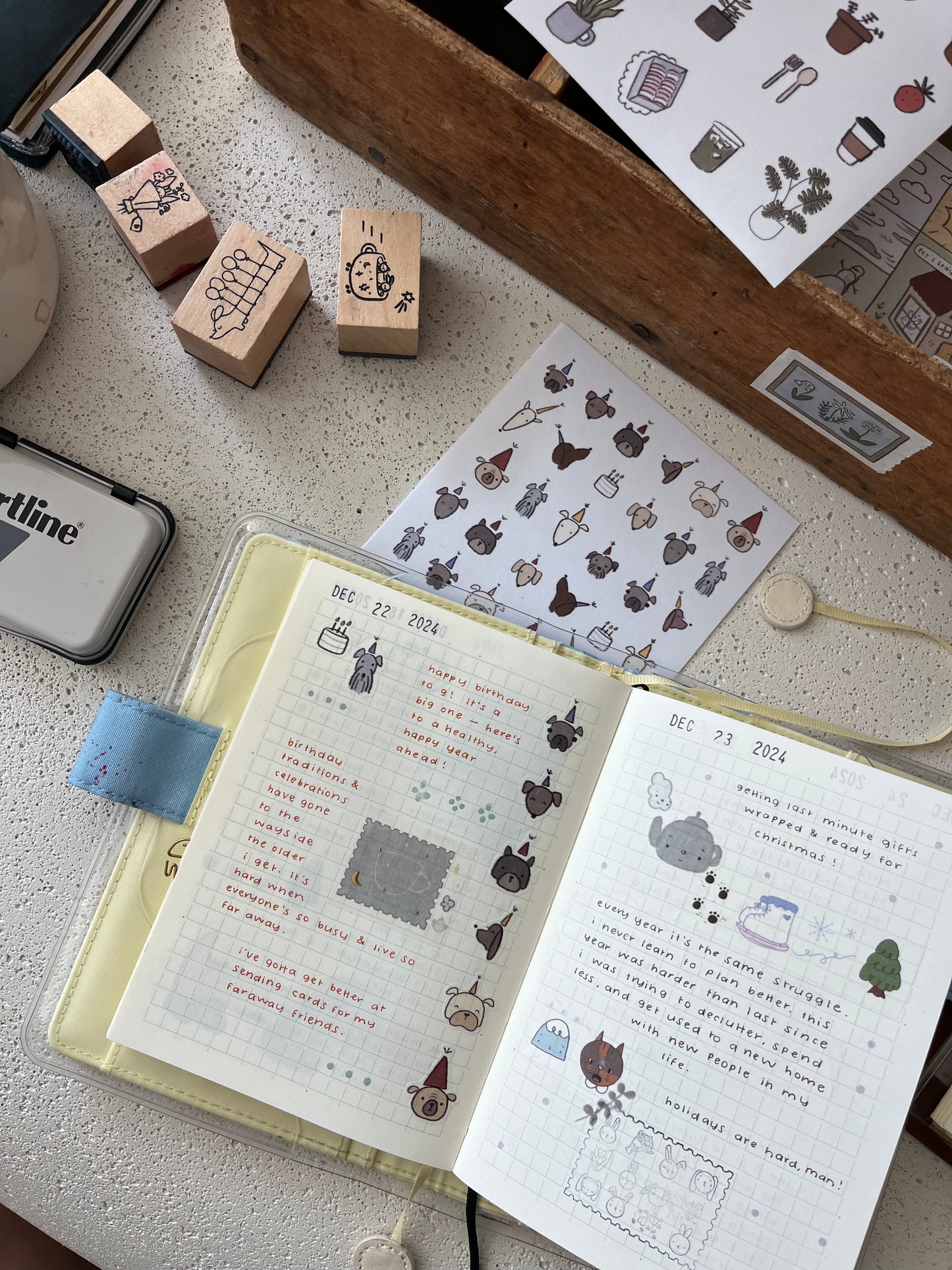 party dogs sticker sheet