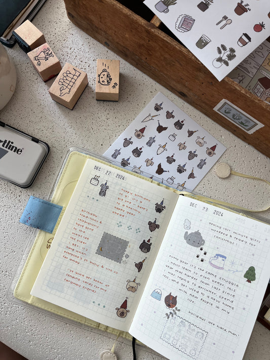 party dogs sticker sheet