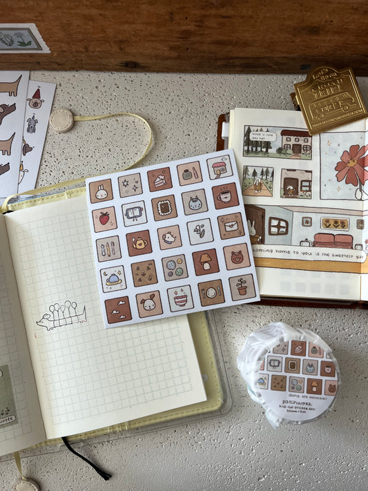 patchwork sticker sheet