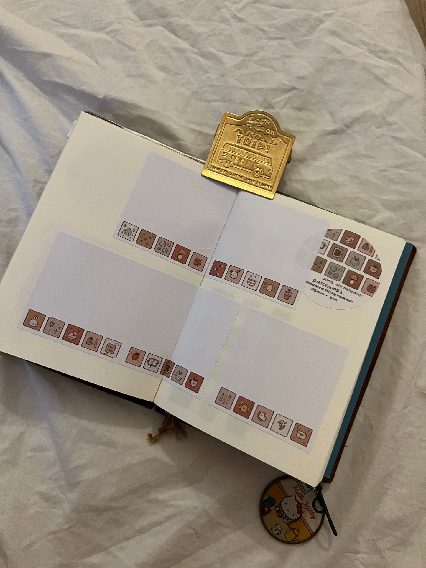 patchwork perforated sticky note roll