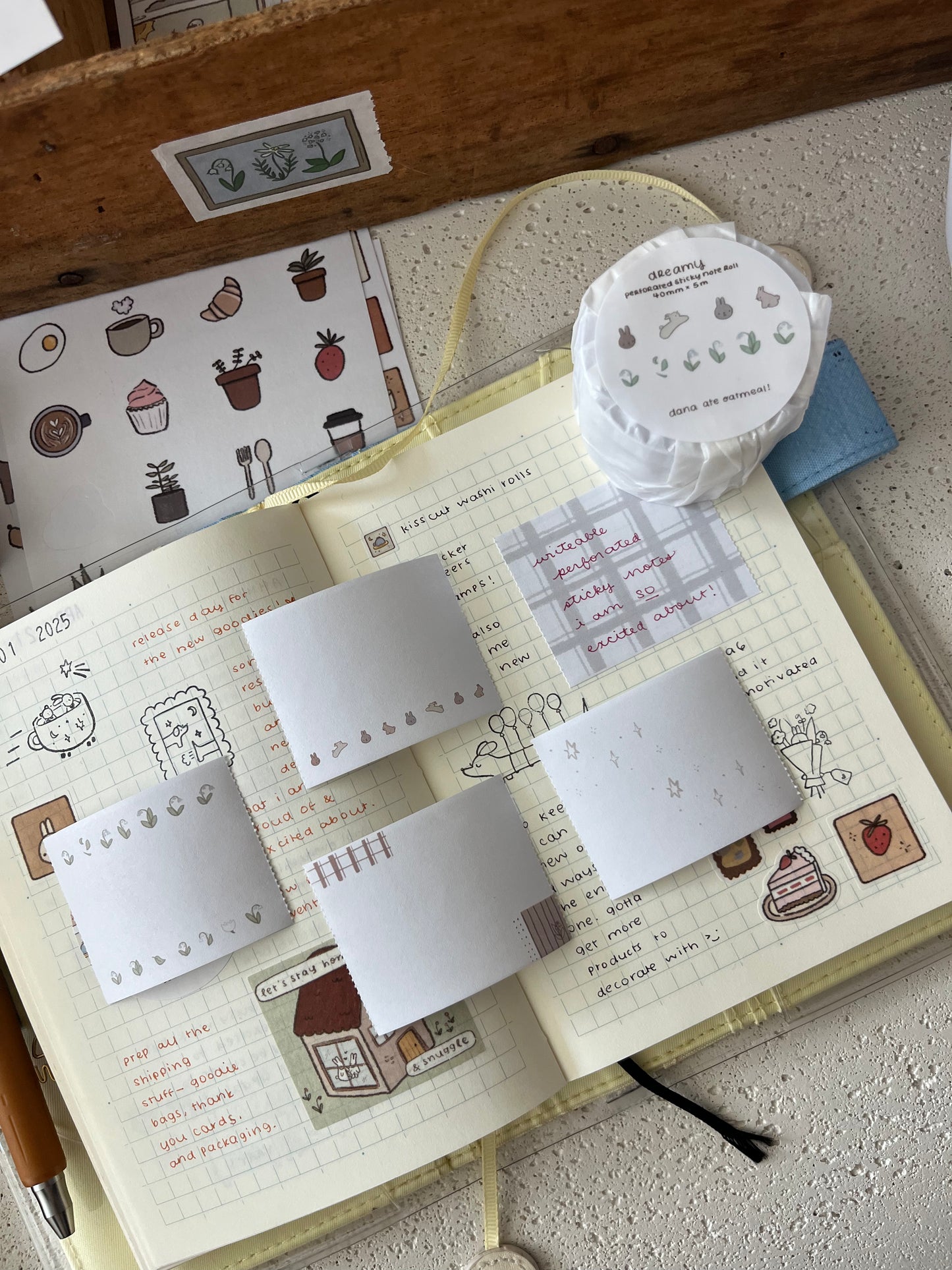 dreamy perforated sticky note roll