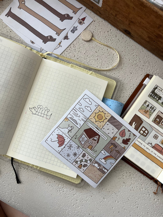 no matter the weather sticker sheet