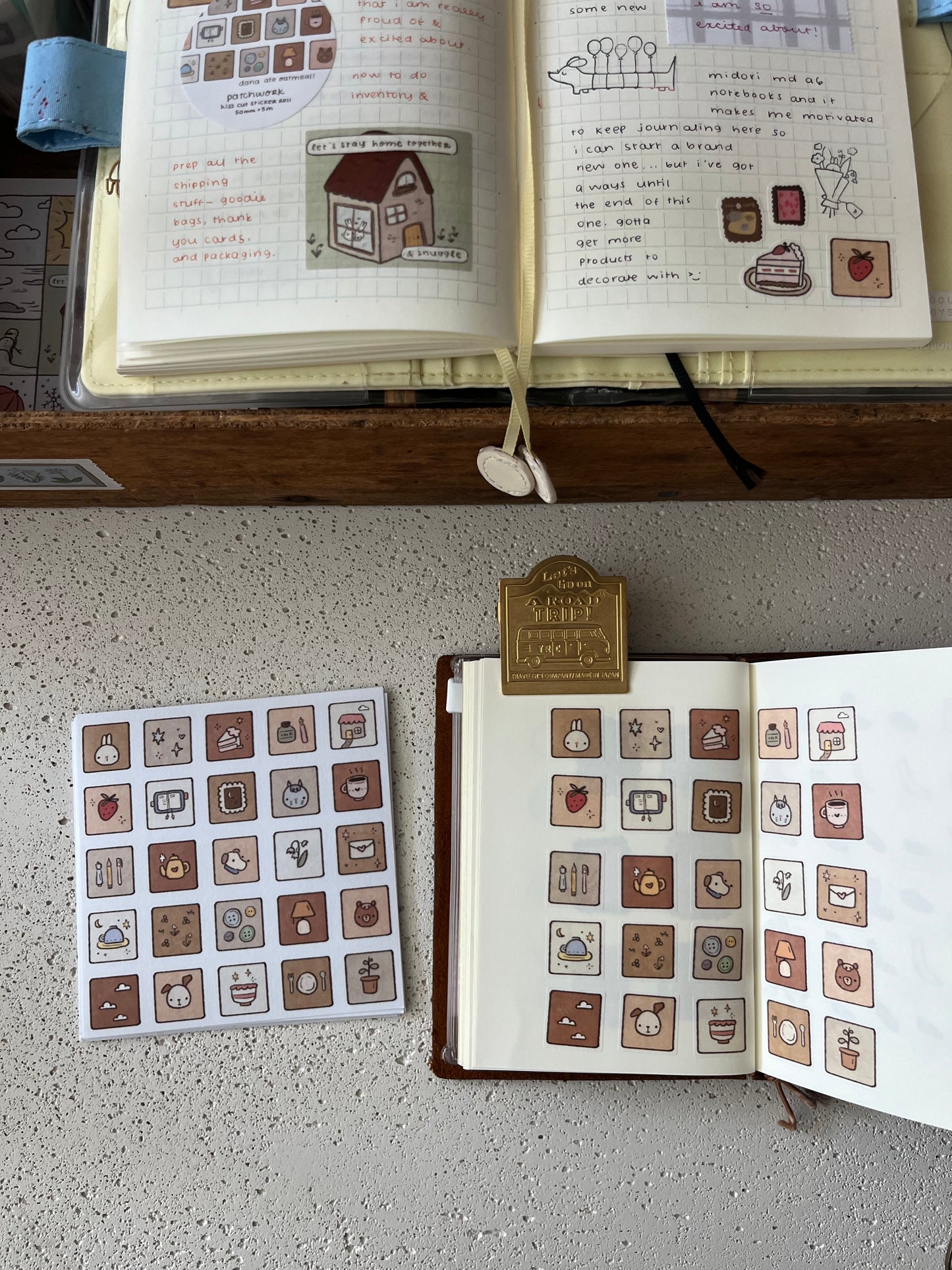 patchwork sticker sheet