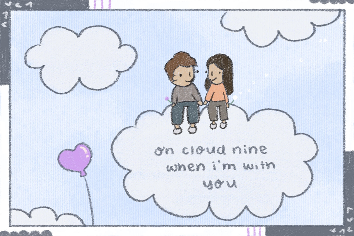 cloud nine postcard