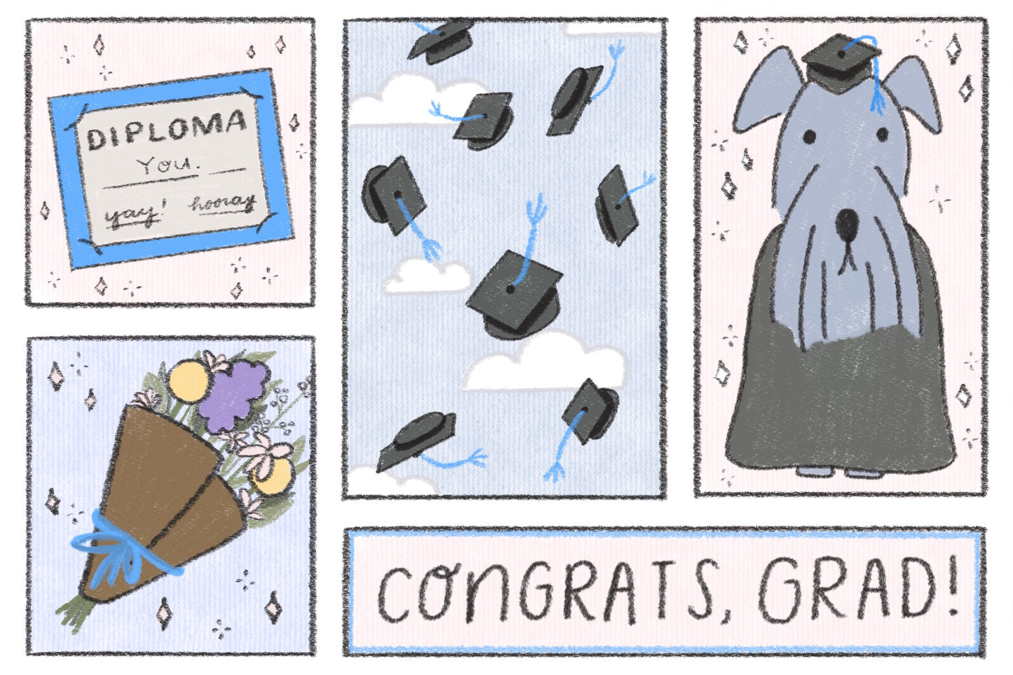 congrats, grad! postcard
