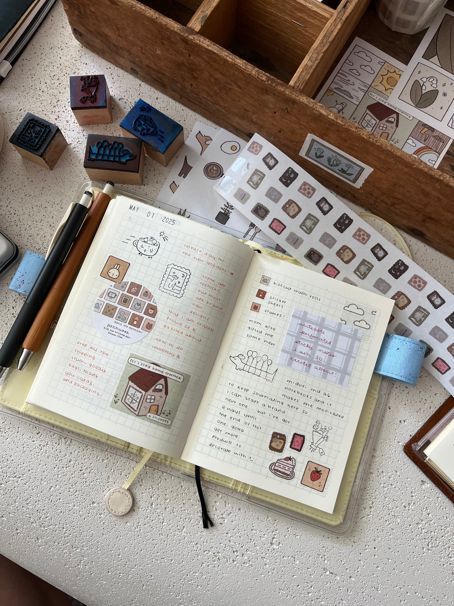 tea in the sky sticker sheet