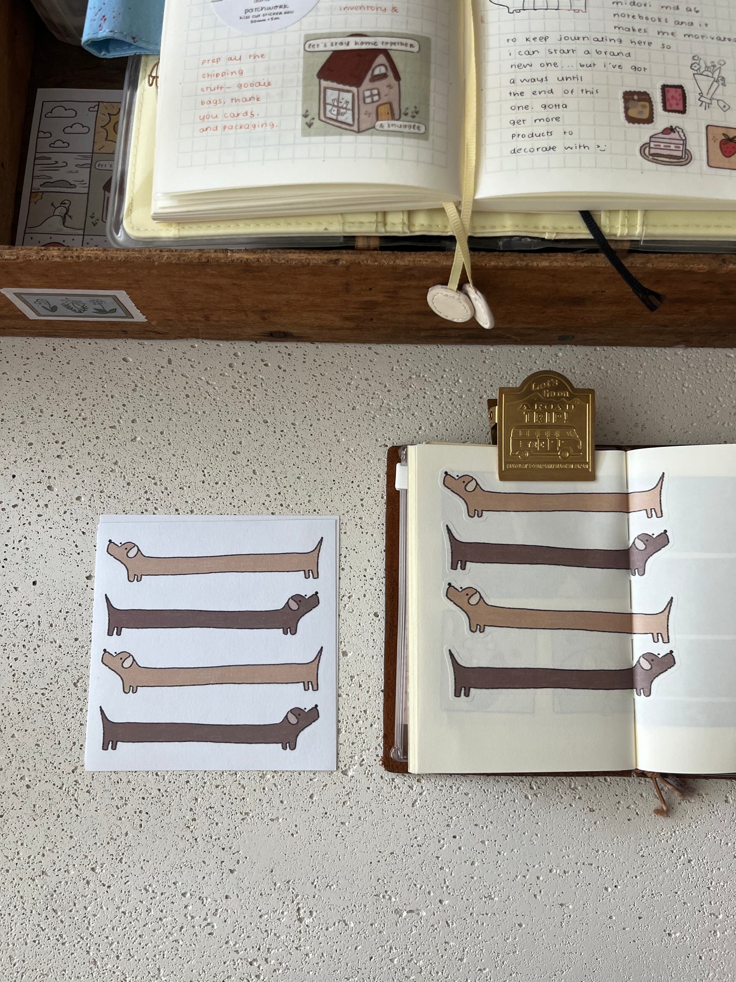 dachshund sticker sheet