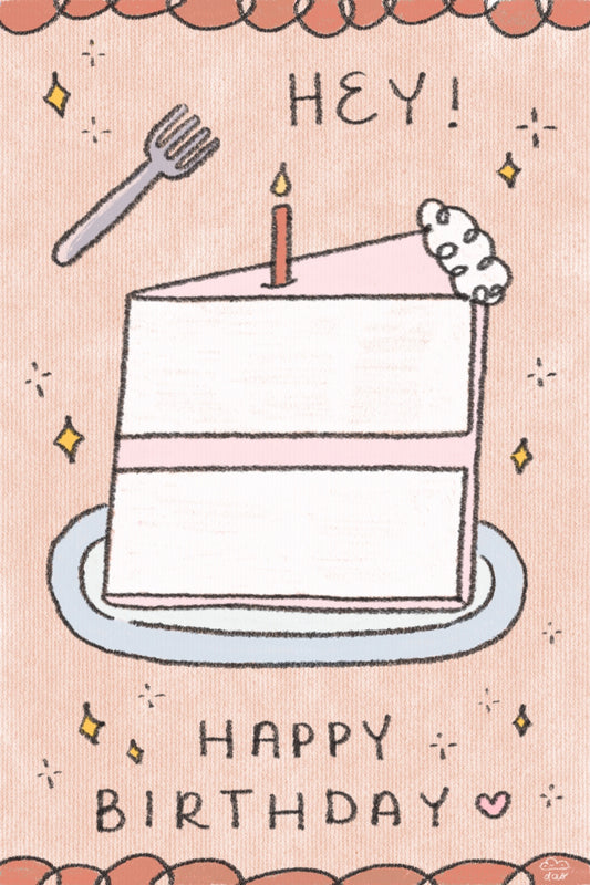 birthday cake postcard