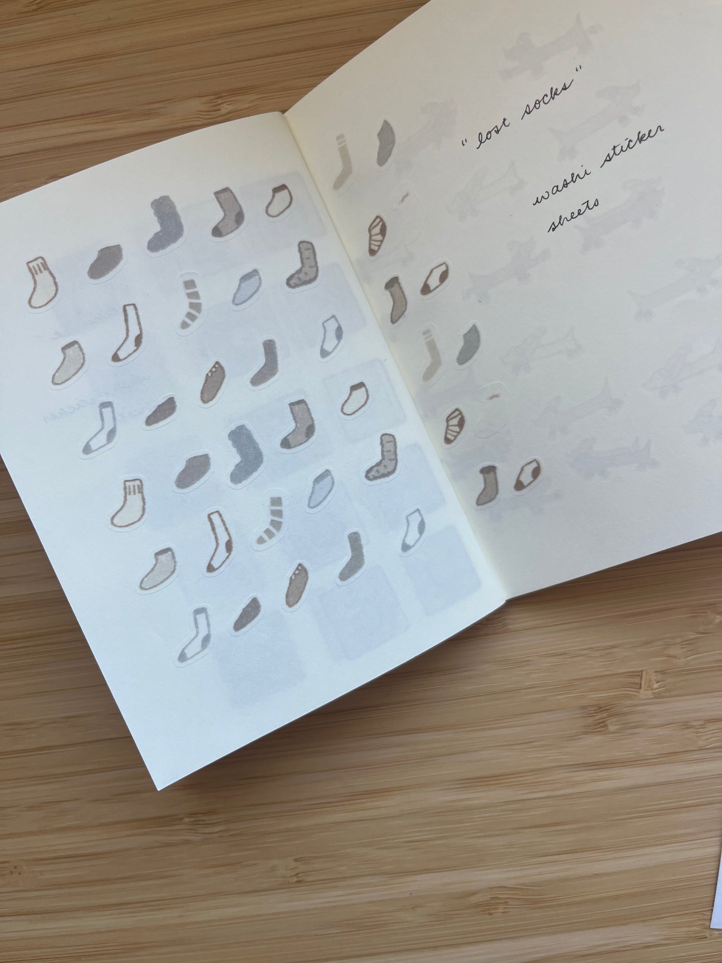 lost socks washi sticker sheet