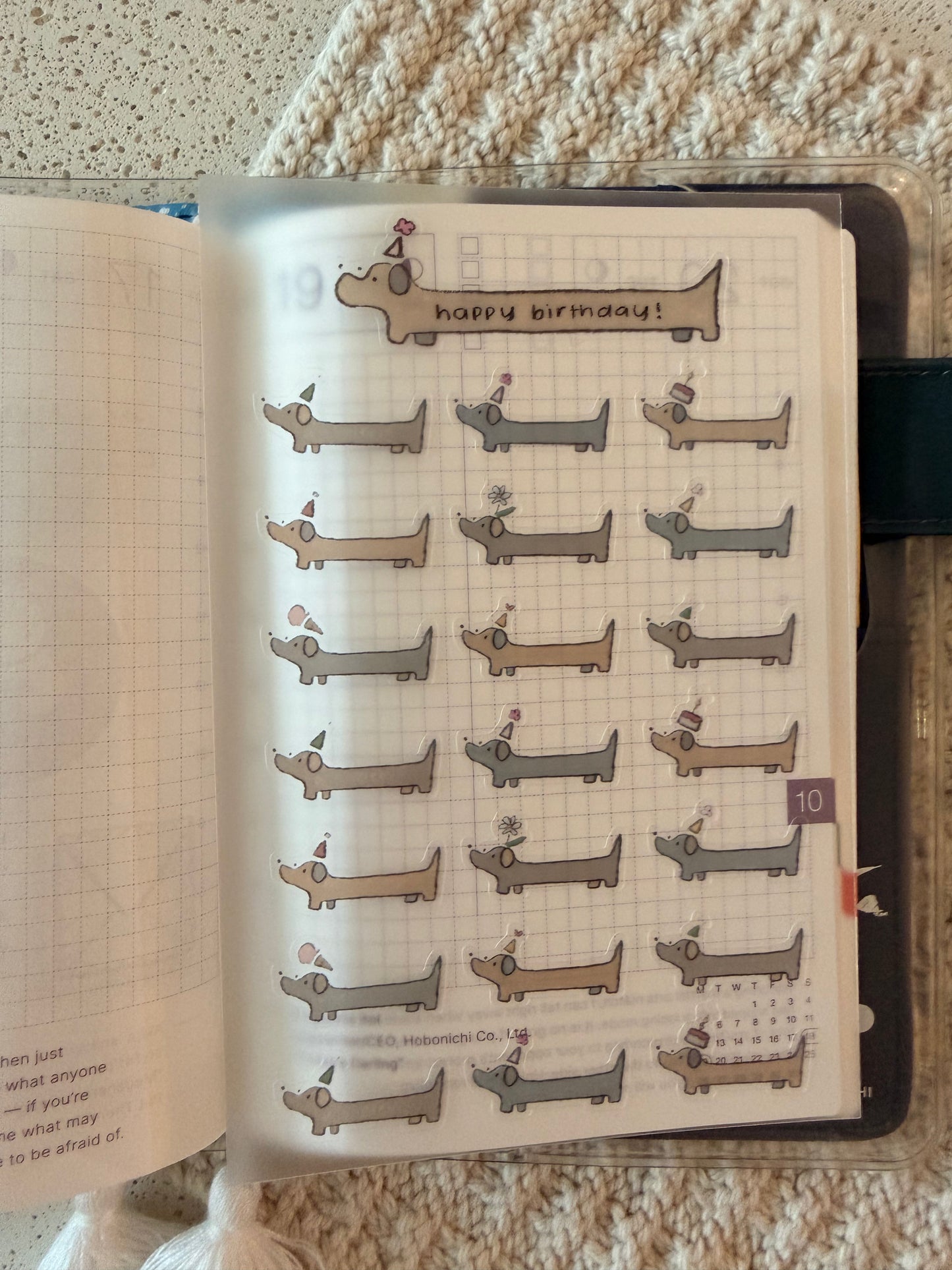 happy birthday dogs sticker sheet