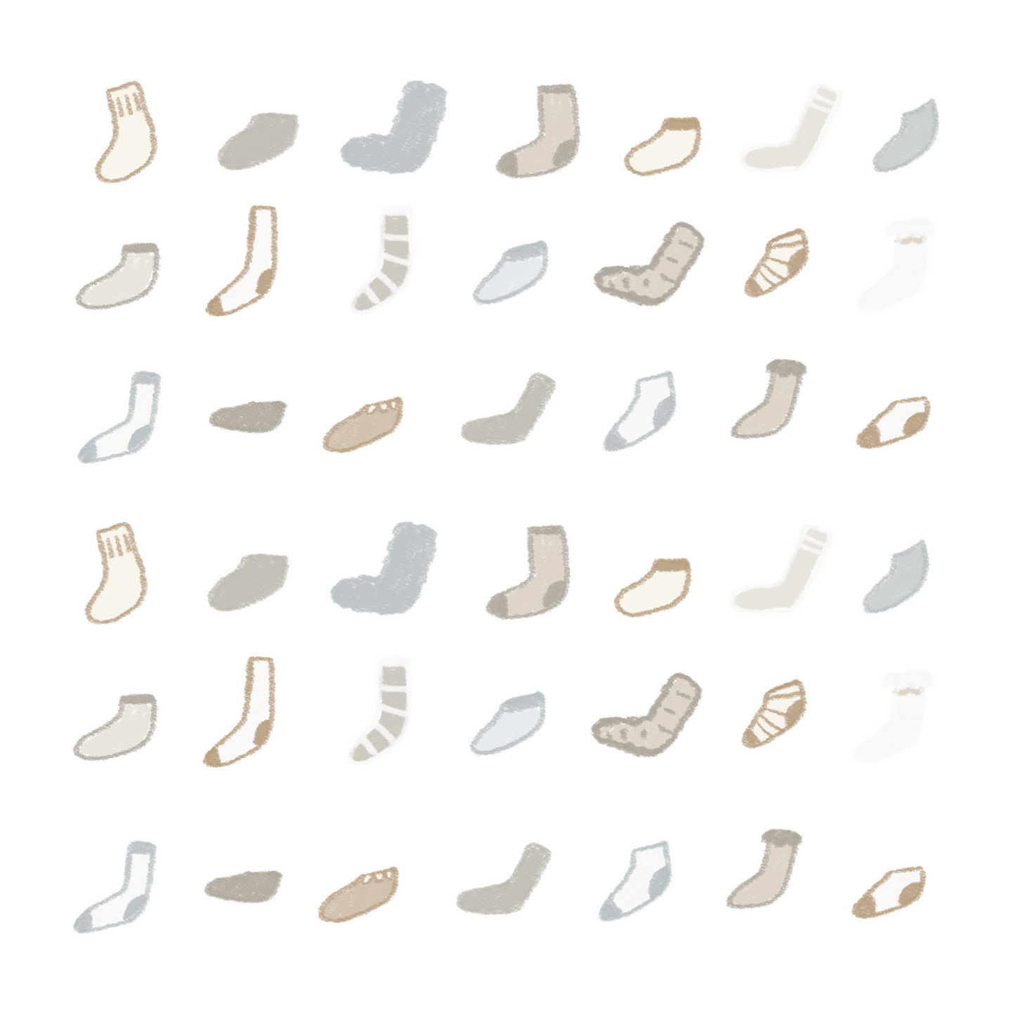 lost socks washi sticker sheet