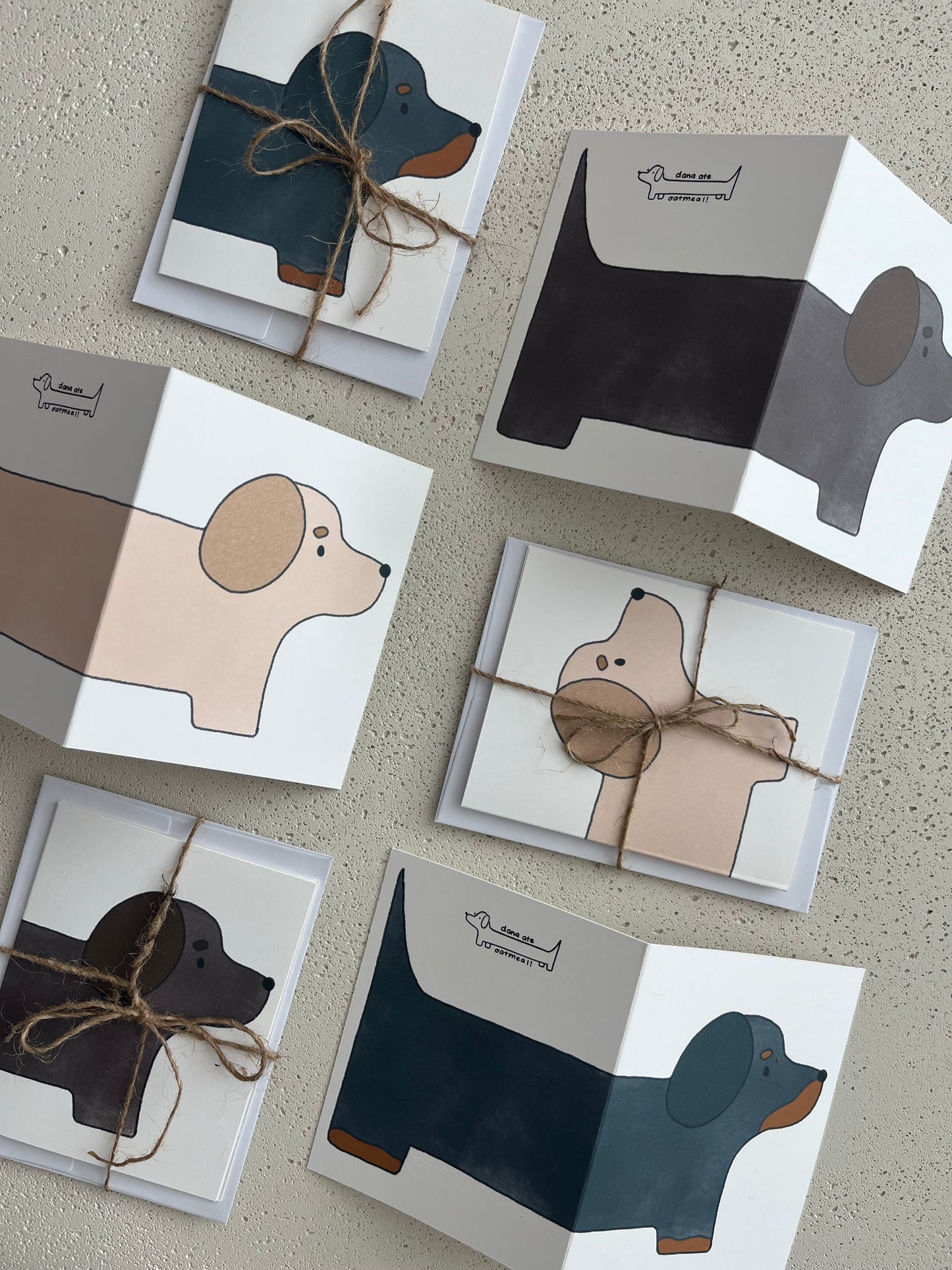 dachshund greeting card