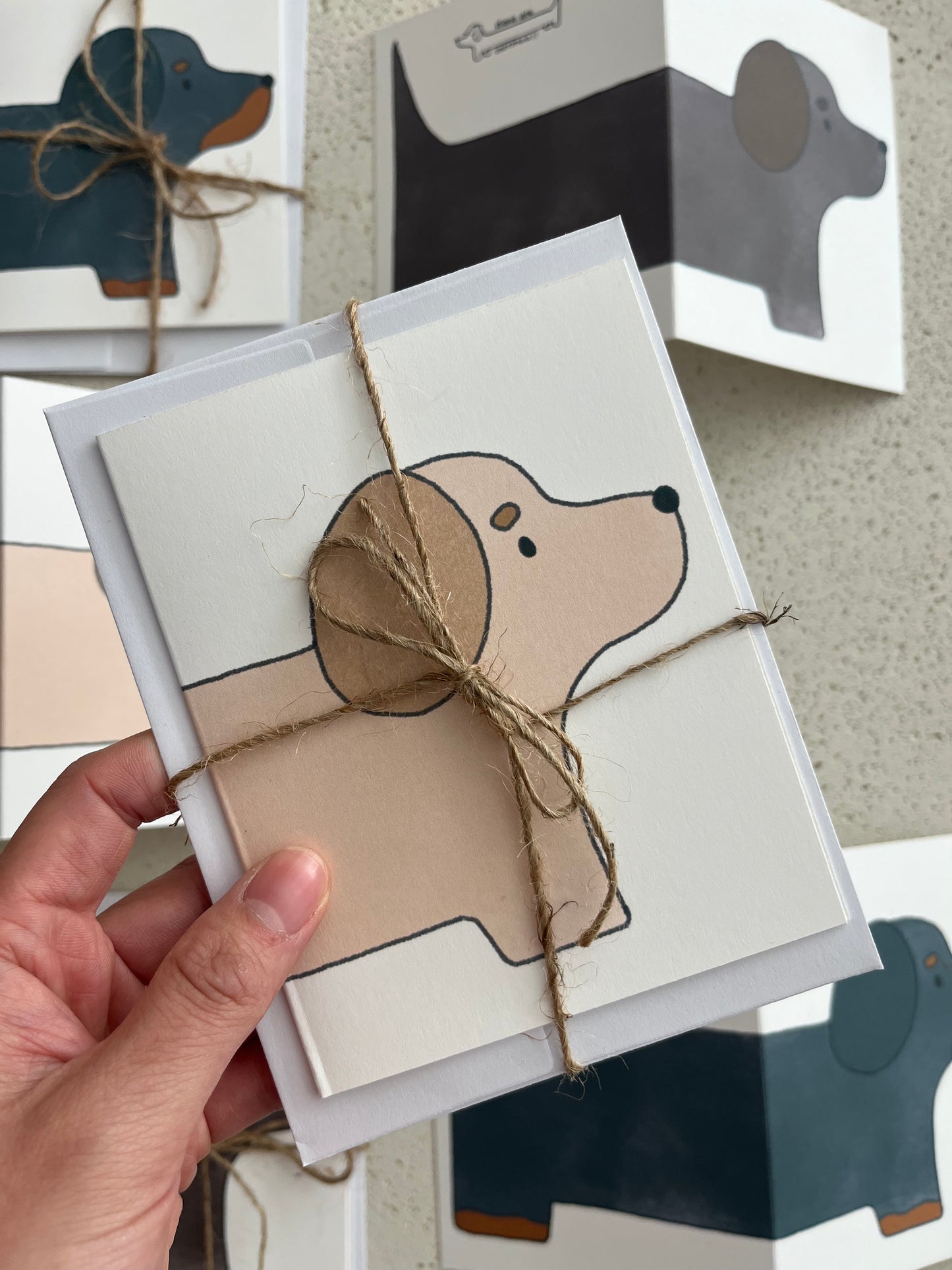 dachshund greeting card