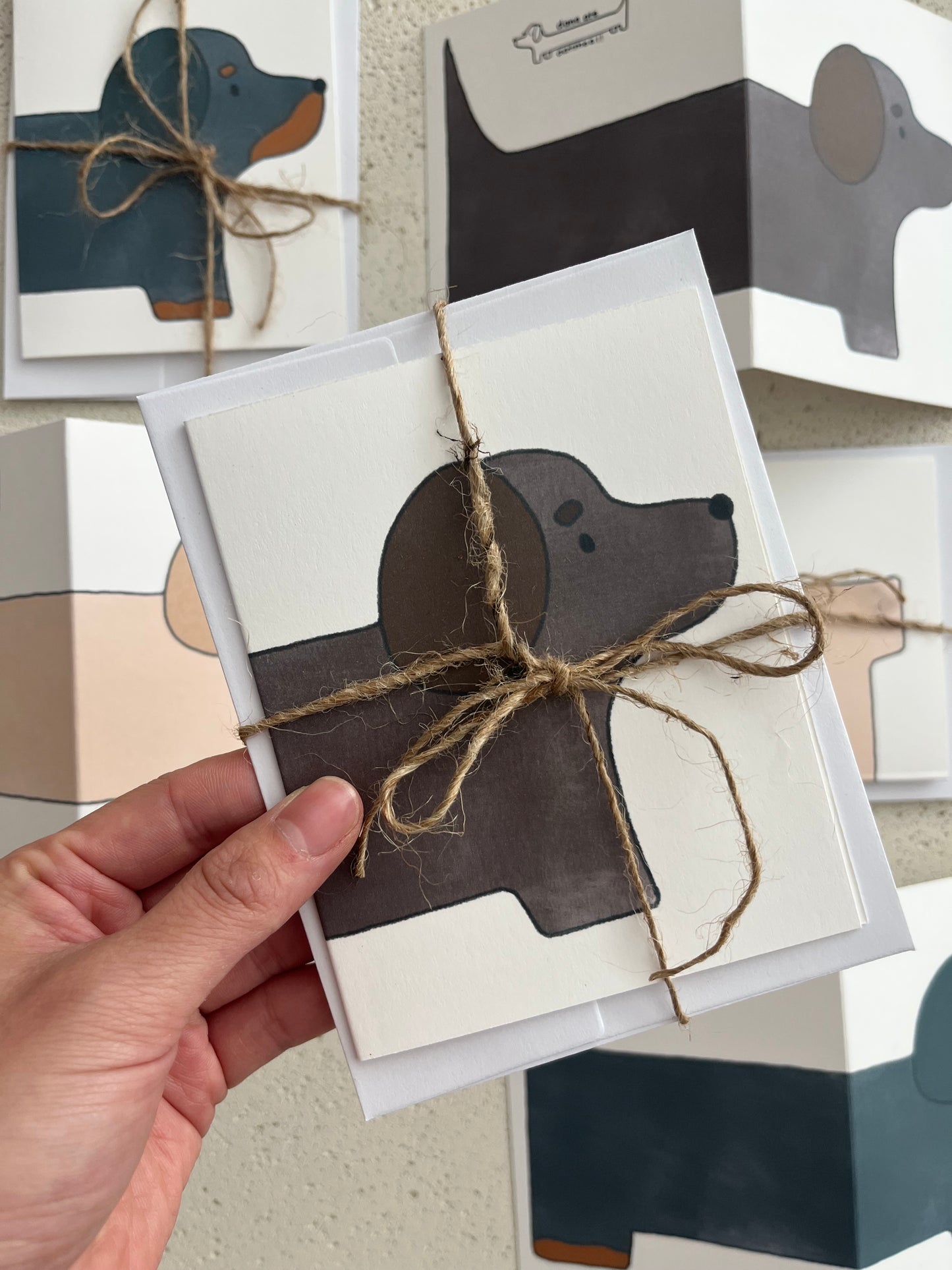 dachshund greeting card