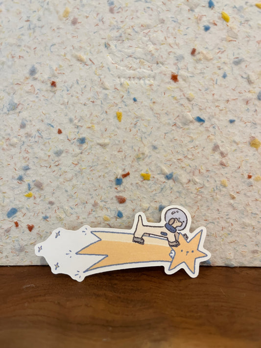 shooting star transportation vinyl sticker