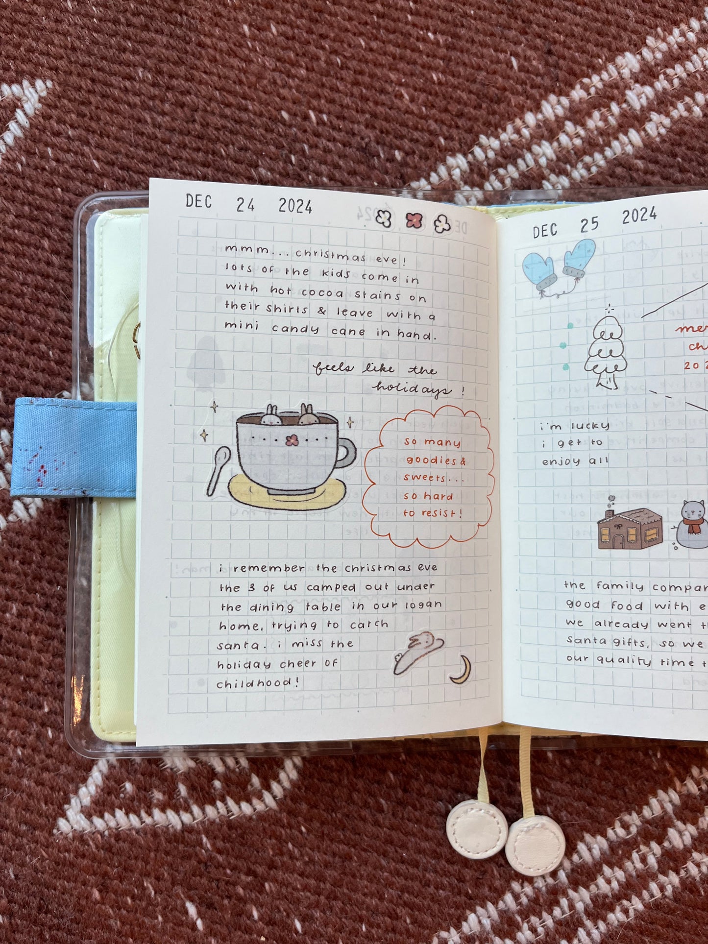 bunny washi sticker sheet