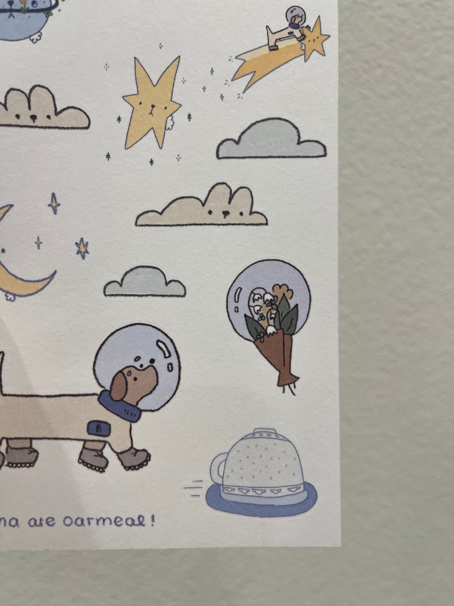 exploring outer space sticker sheet