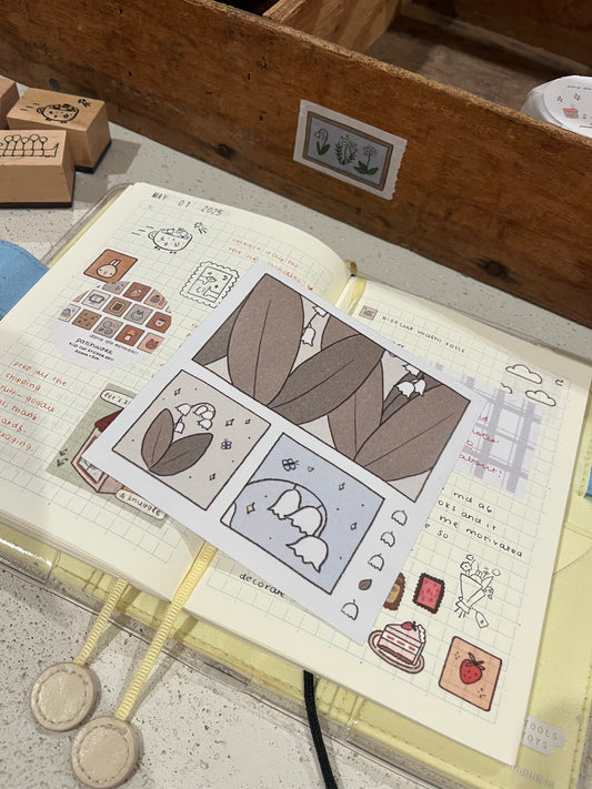 lily of the valley sticker sheet