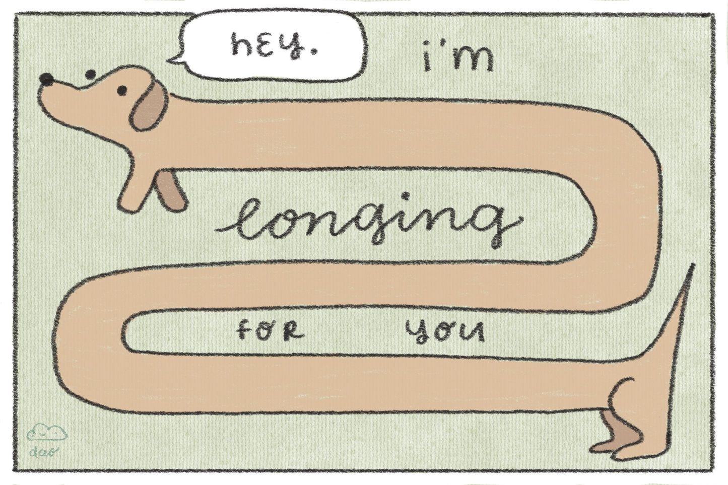 longing for you postcard