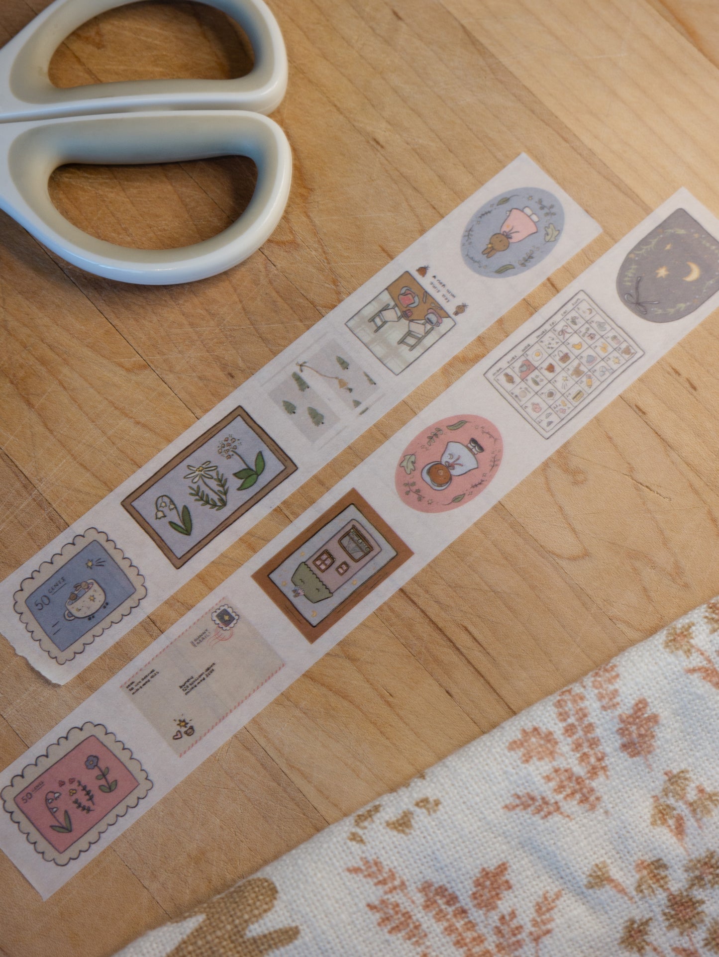 bunny and bear washi tape