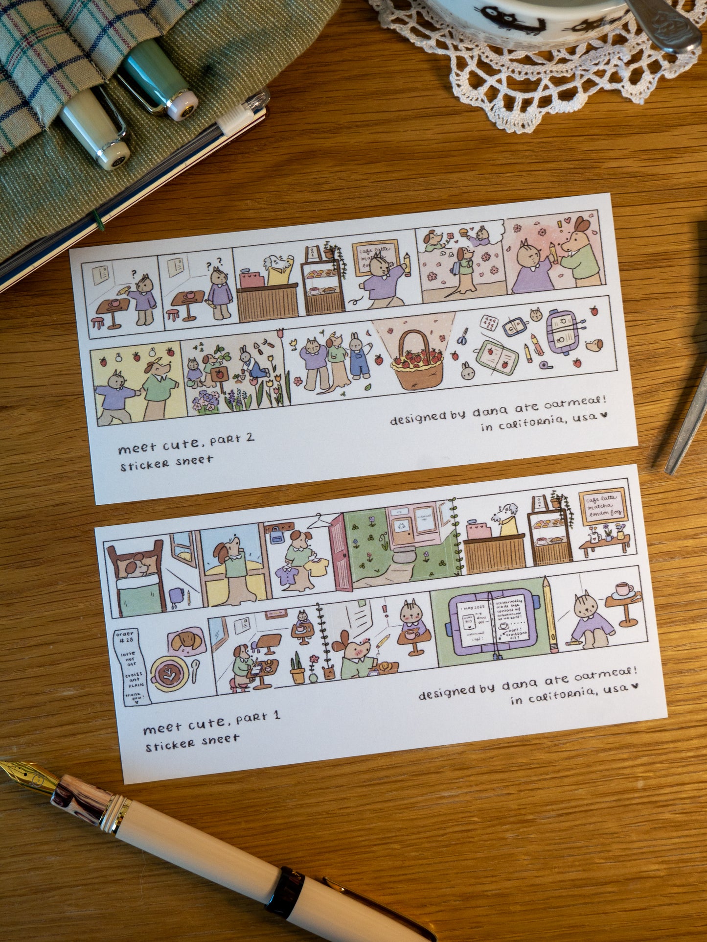 meet cute washi sticker sheet