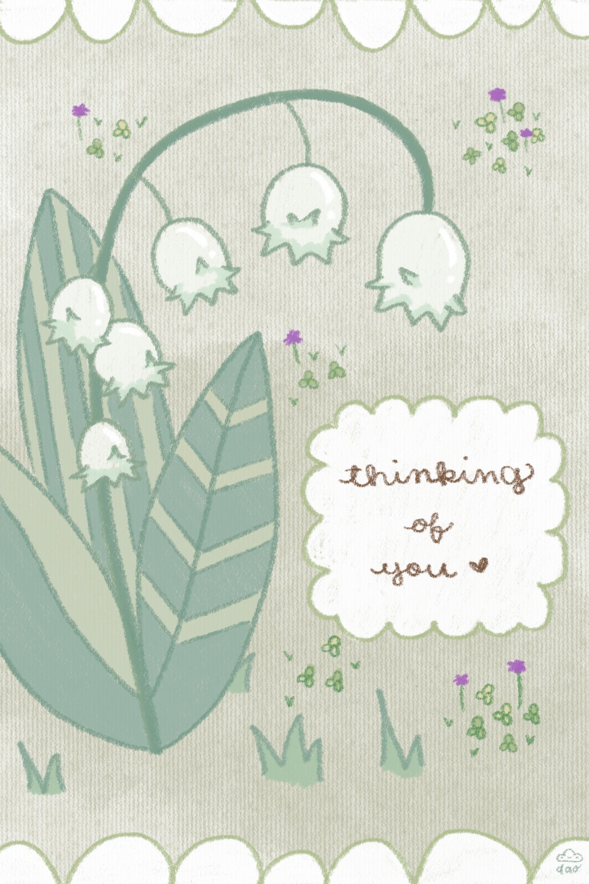 thinking of you postcard