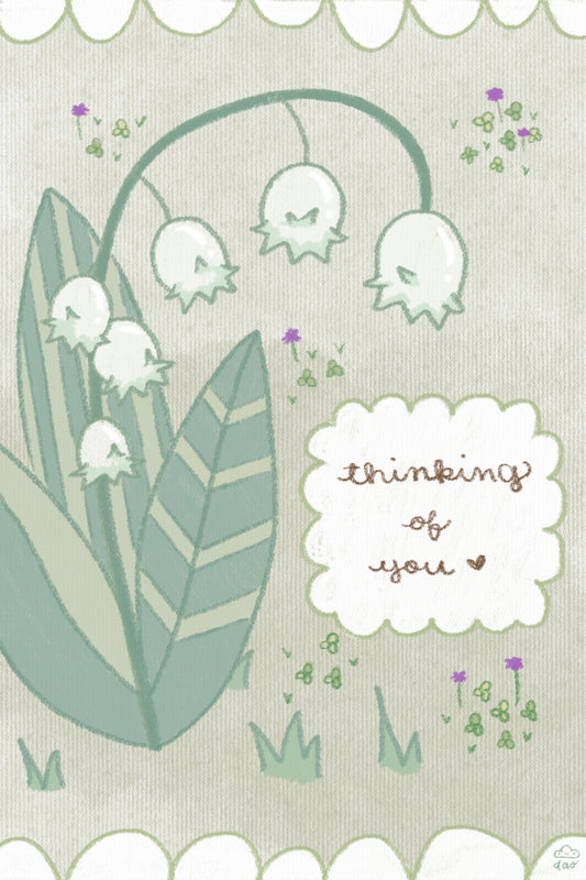 thinking of you postcard