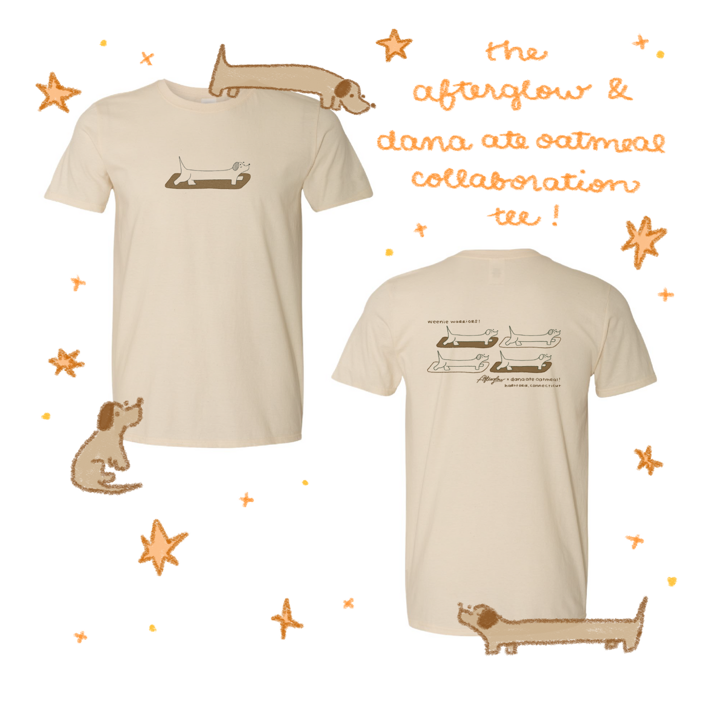 weenie warriors tee - limited edition collab with afterglow studio hartford