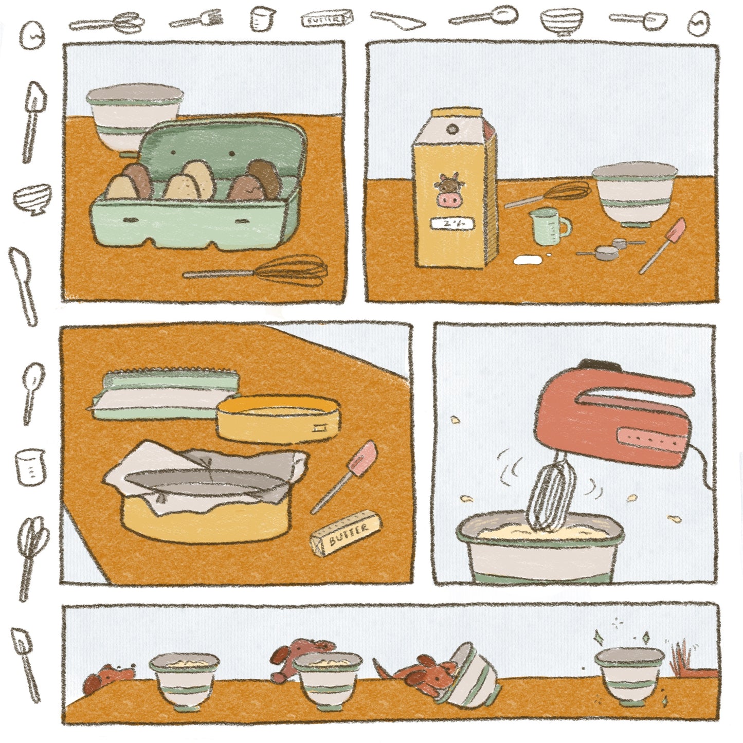 birthday cake sticker sheet