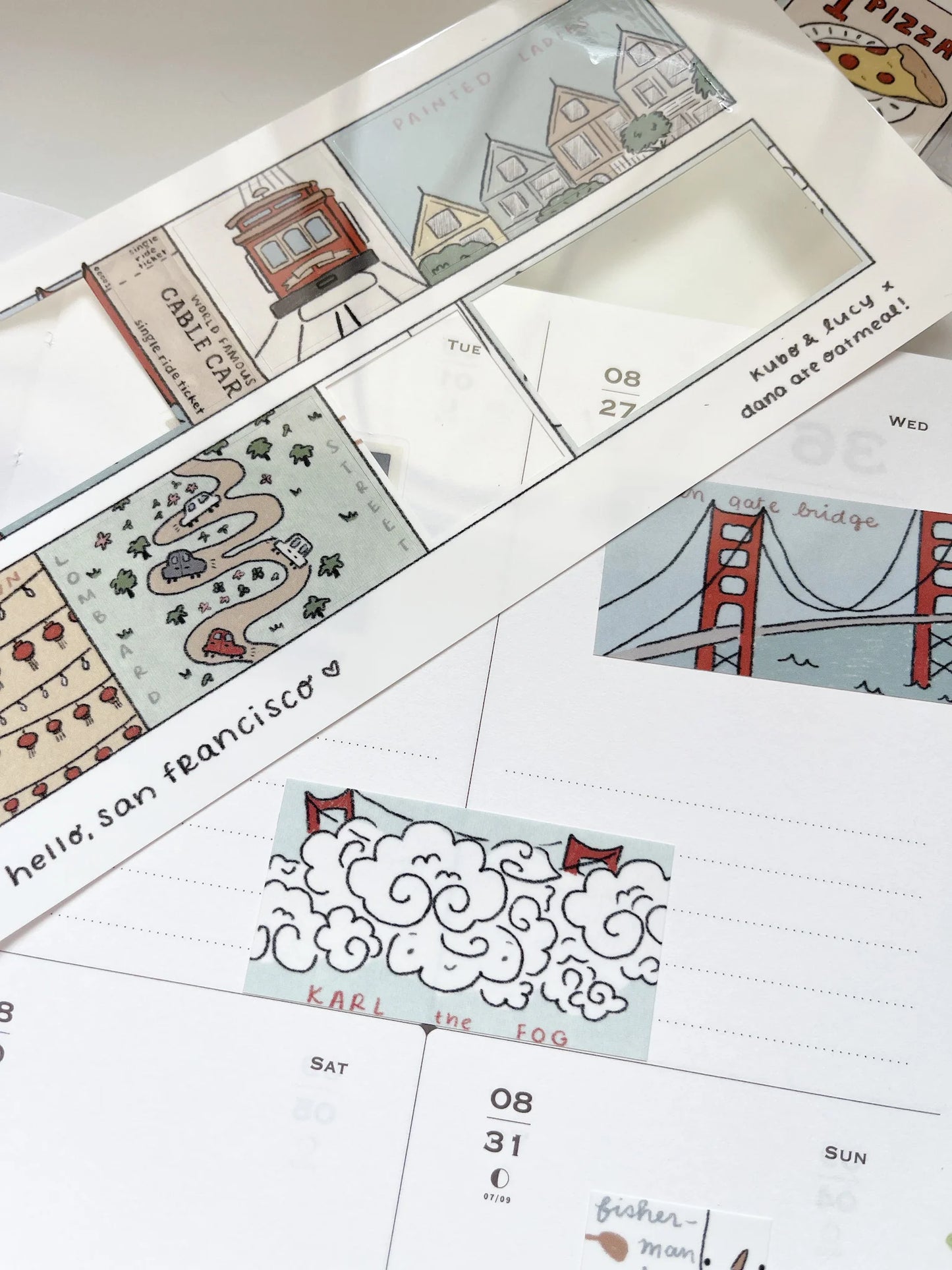 hello, san francisco sticker sheet