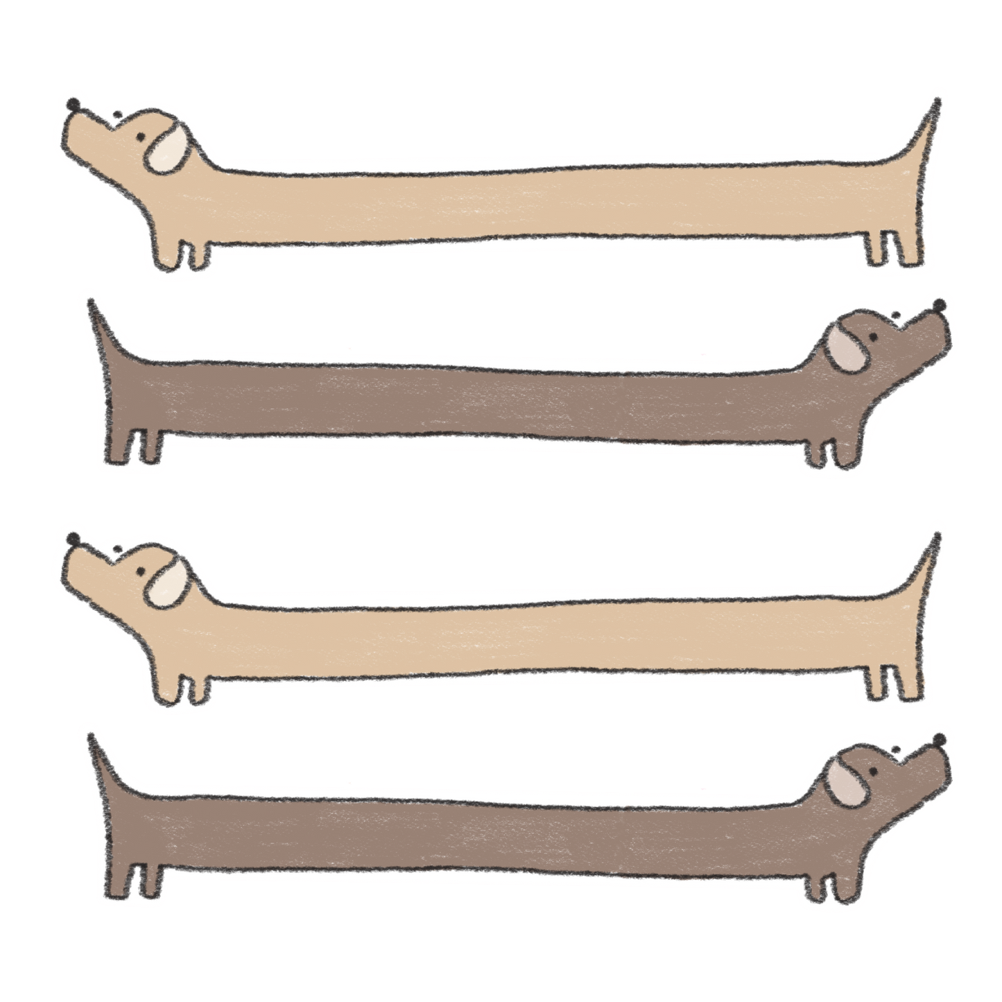 dachshund sticker sheet