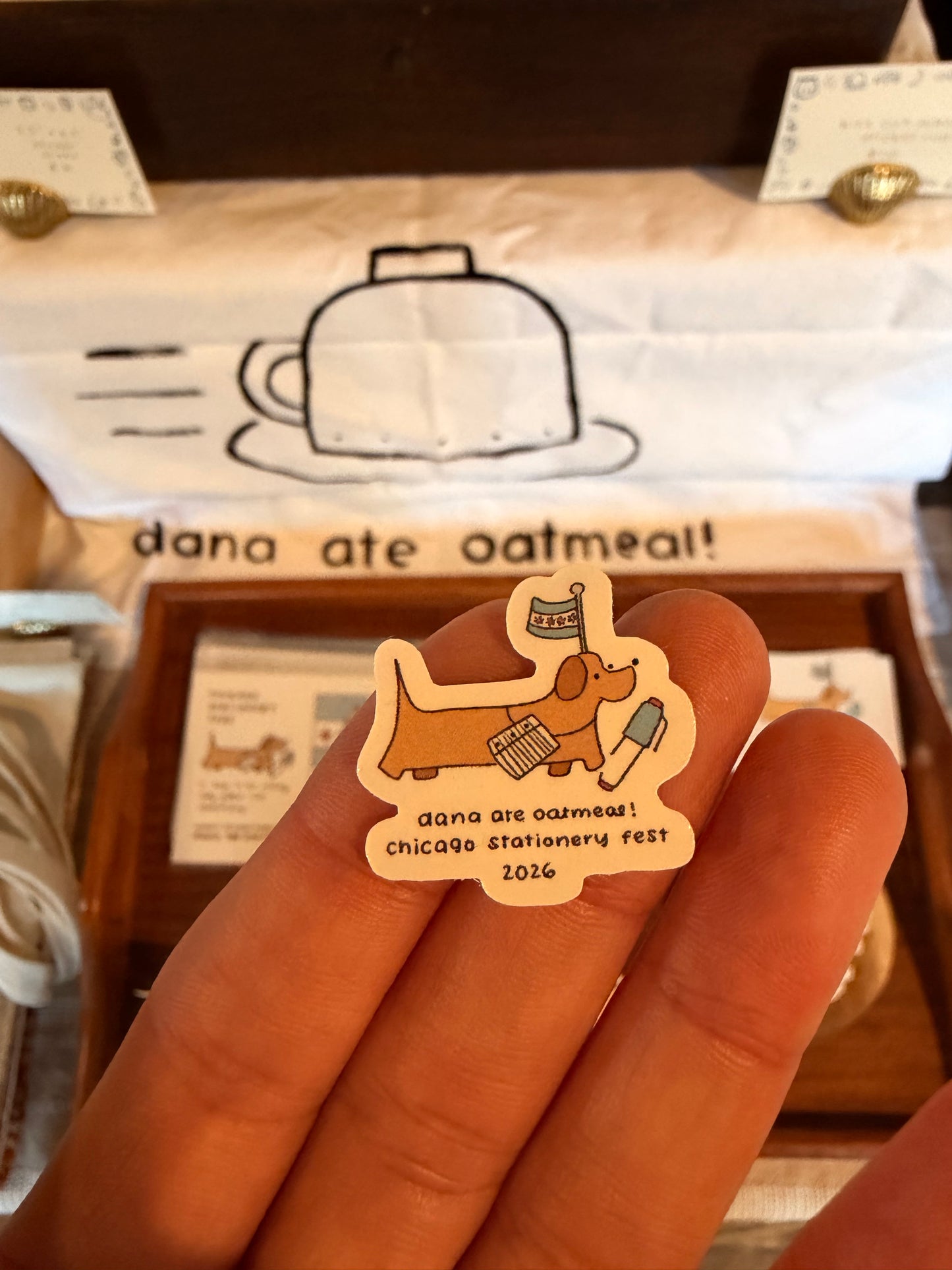 chicago stationery fest mini vinyl sticker