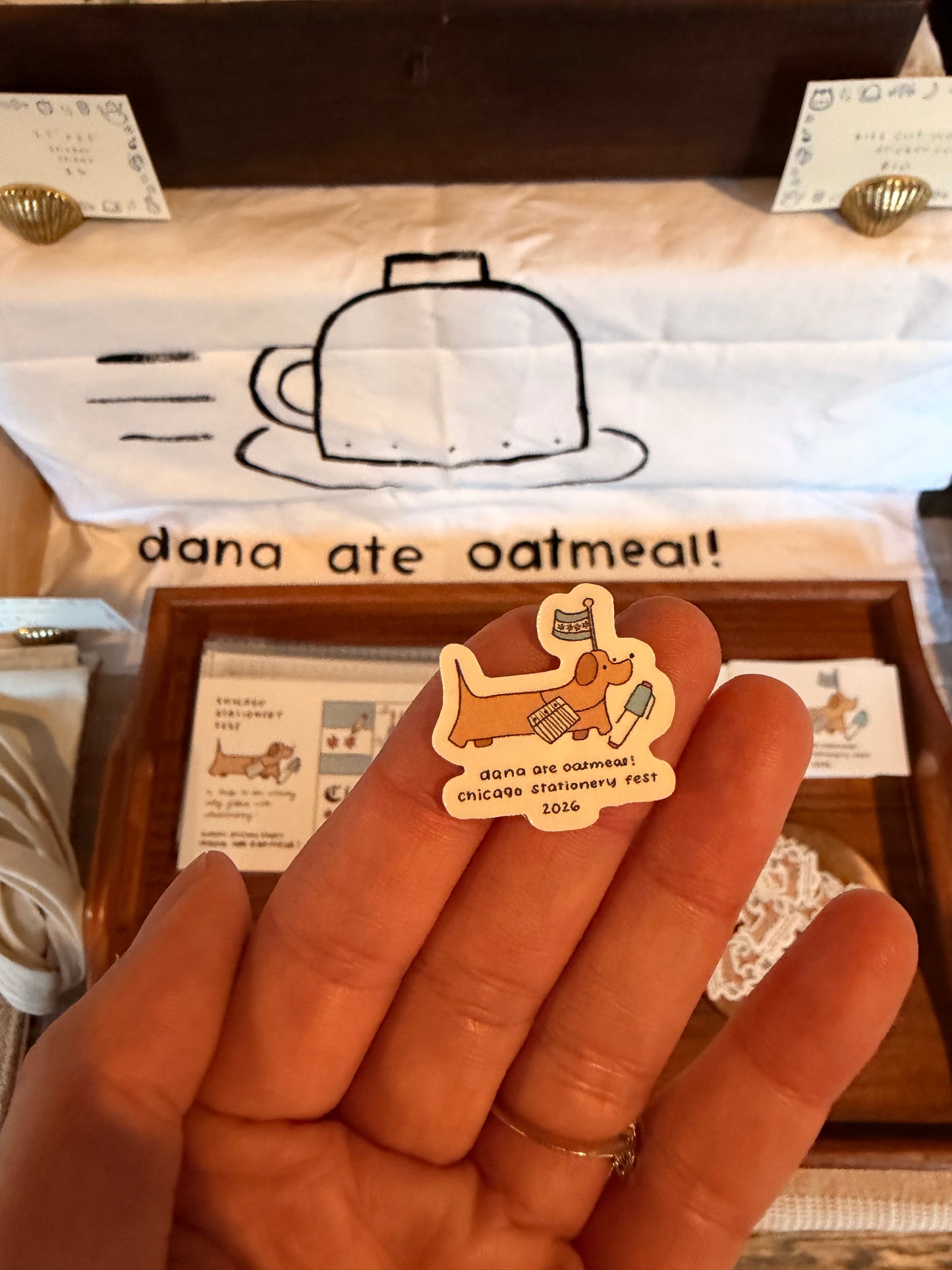 chicago stationery fest mini vinyl sticker