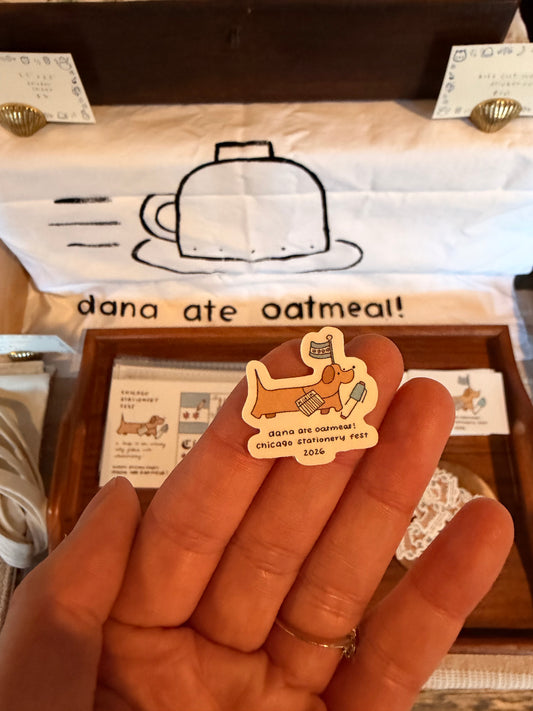chicago stationery fest mini vinyl sticker