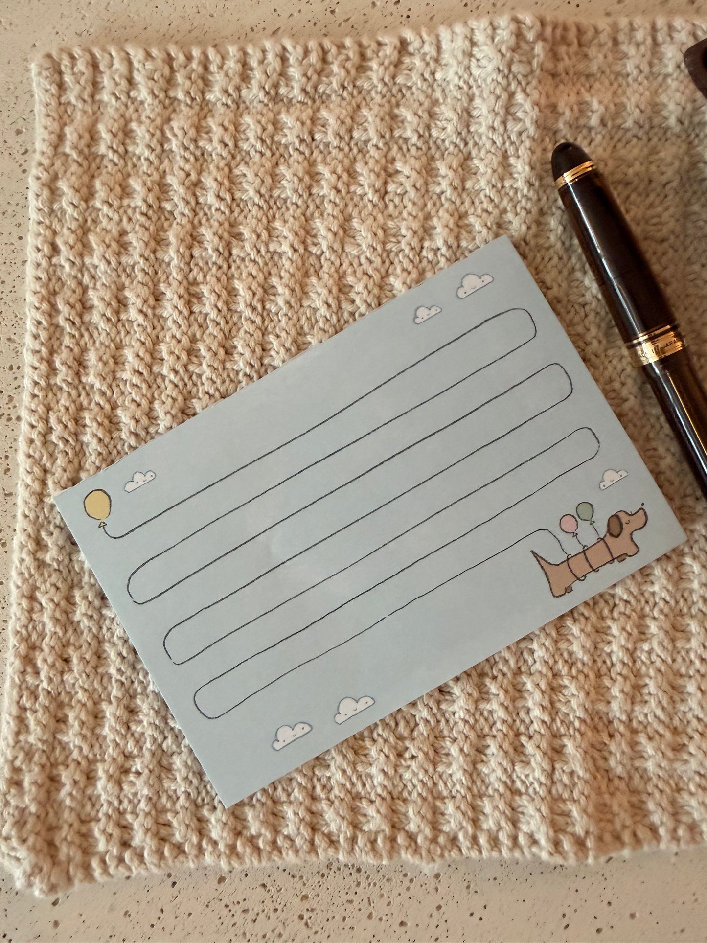 balloon dog memo pad
