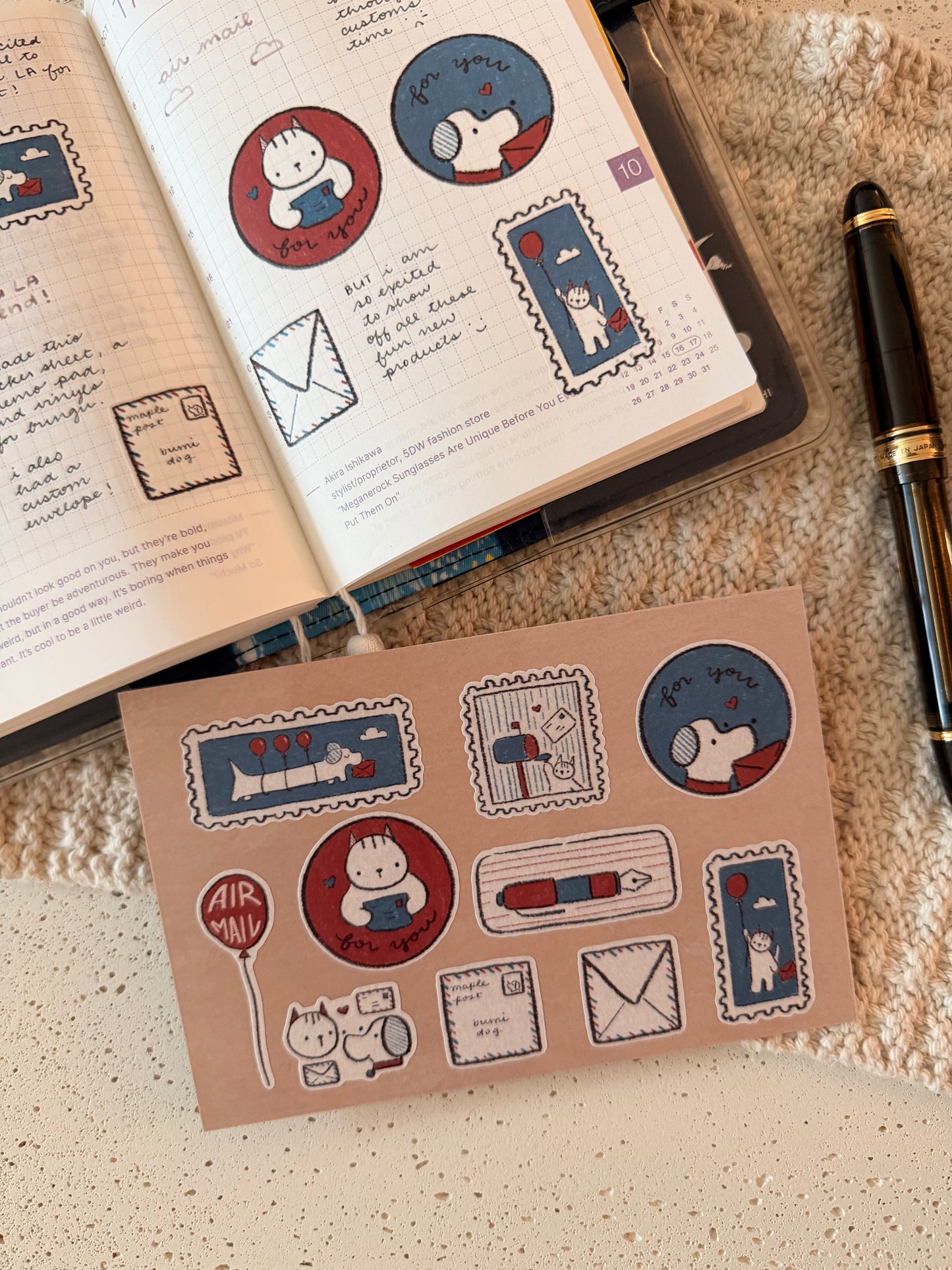 air mail sticker sheet - BUNGU LA 2026