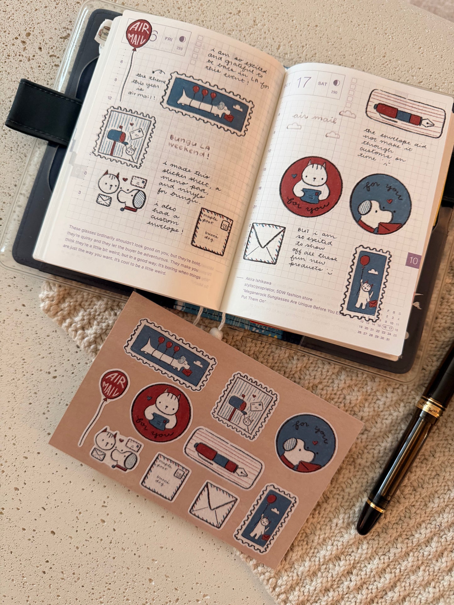 air mail sticker sheet - BUNGU LA 2026