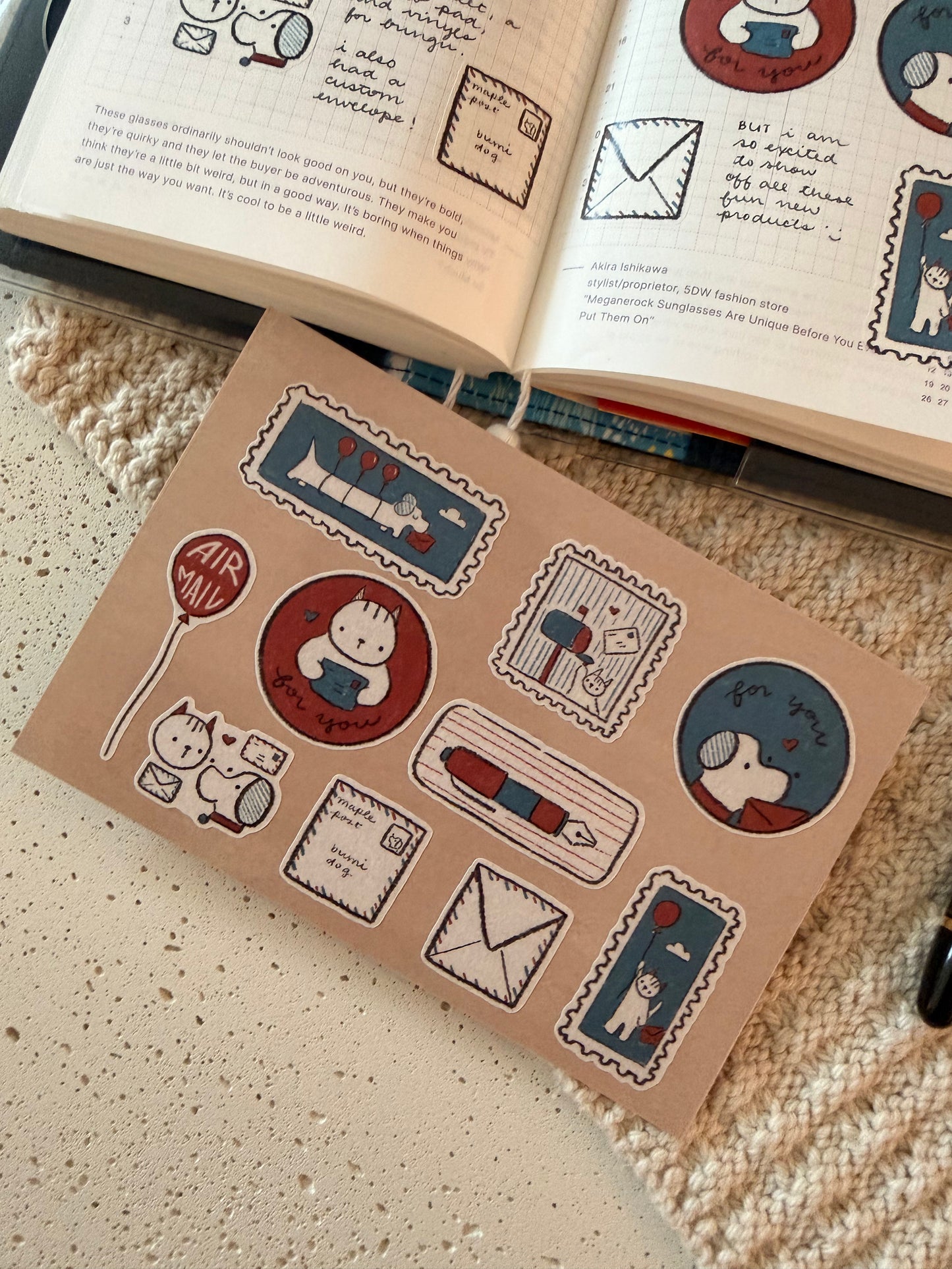 air mail sticker sheet - BUNGU LA 2026