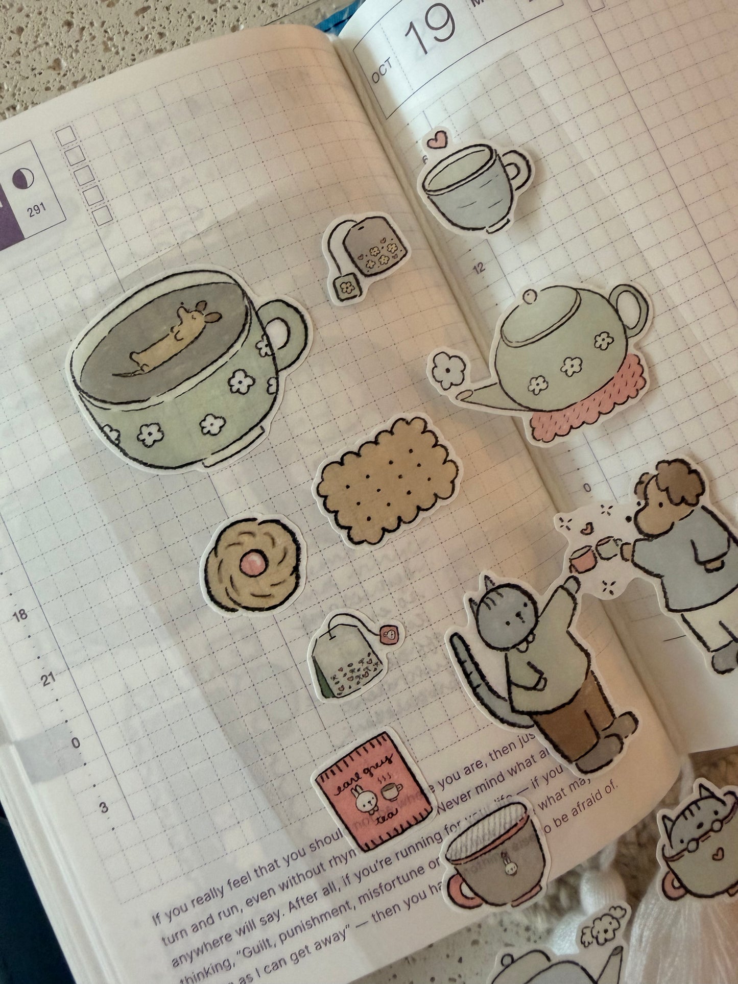 earl grey sticker sheet