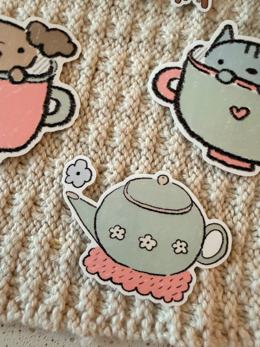 teapot vinyl sticker