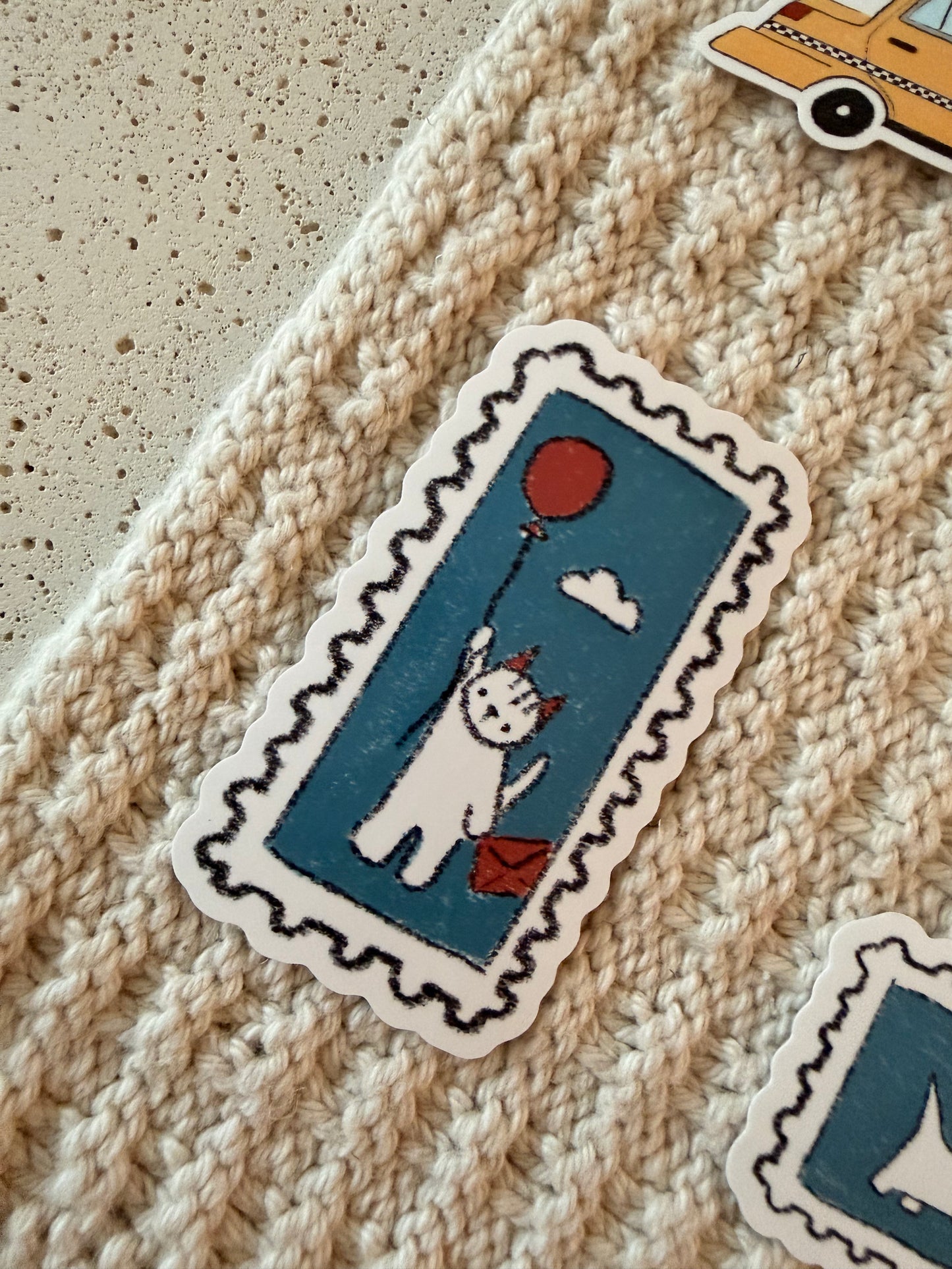 kitty air mail vinyl sticker