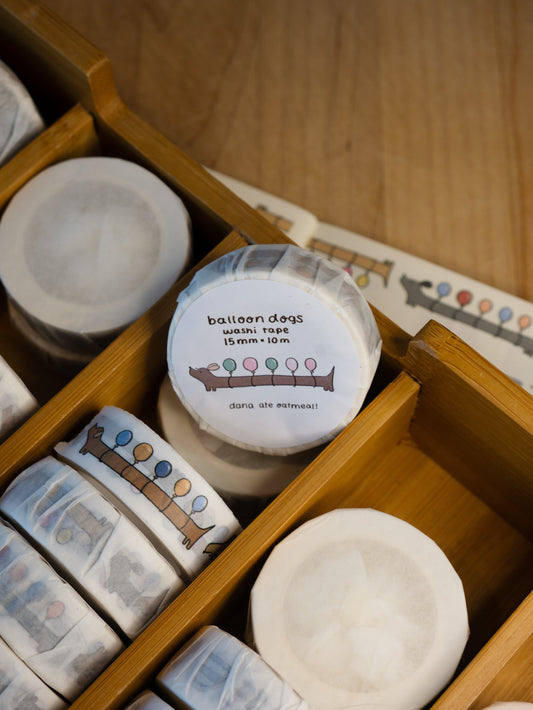 balloon dogs washi tape