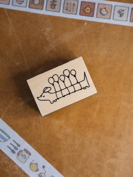 balloonie wooden stamp