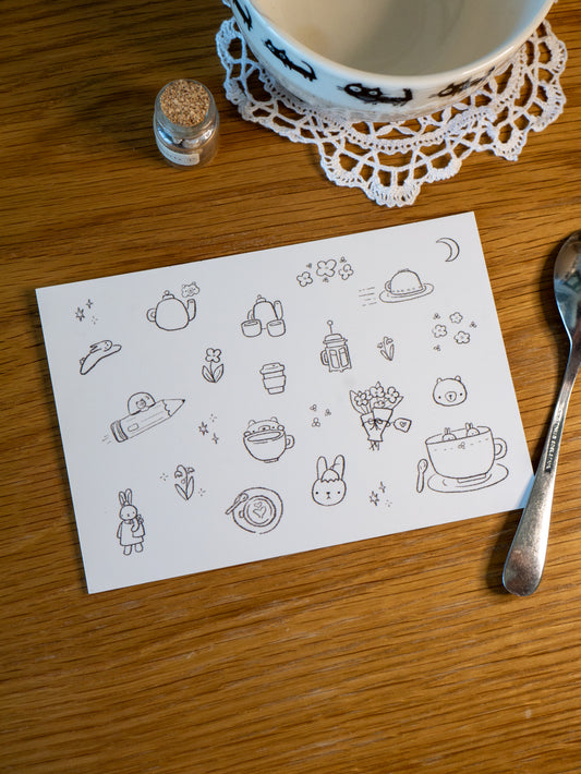 coffee trip postcard