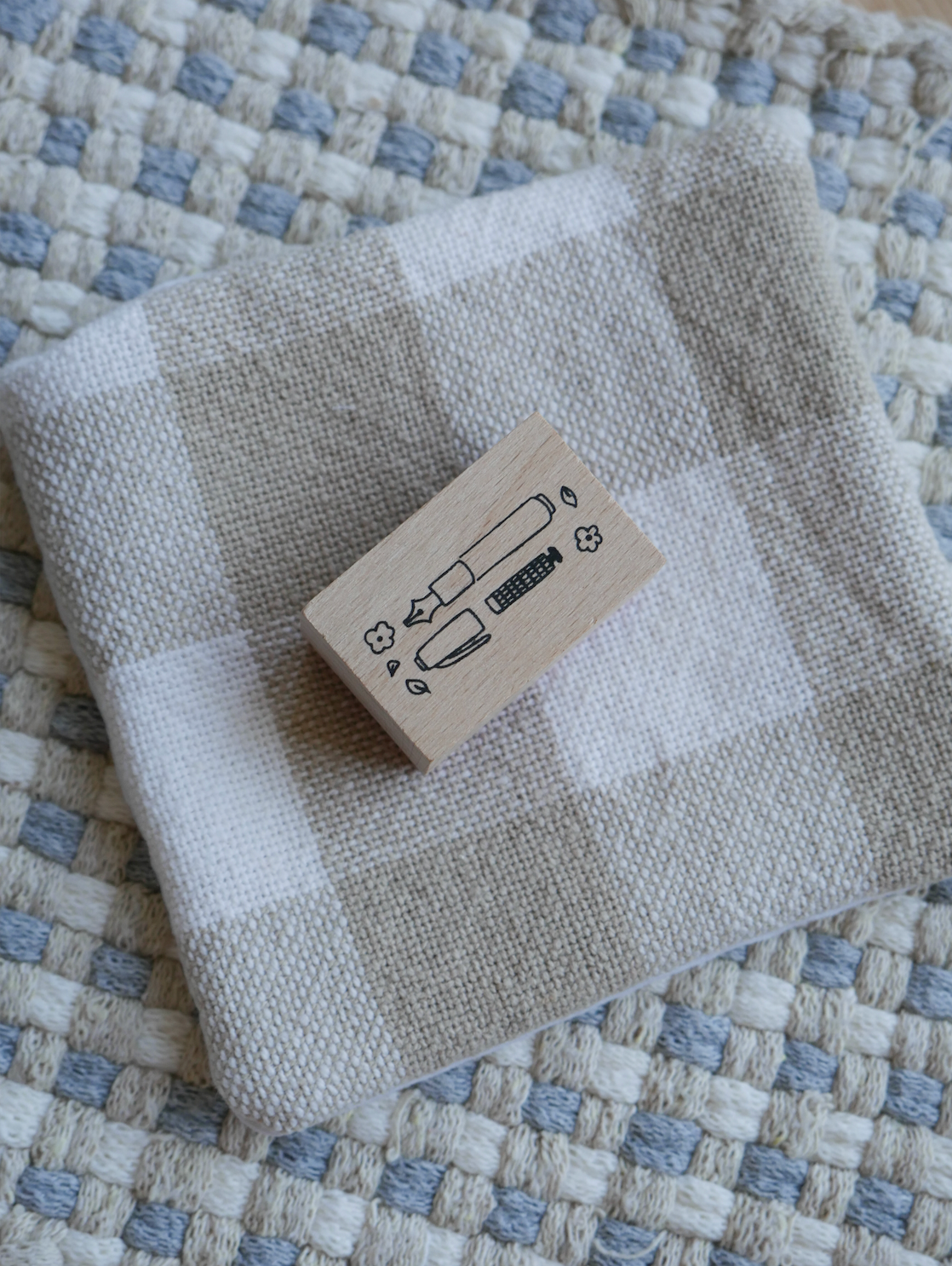 fountain pen wooden stamp