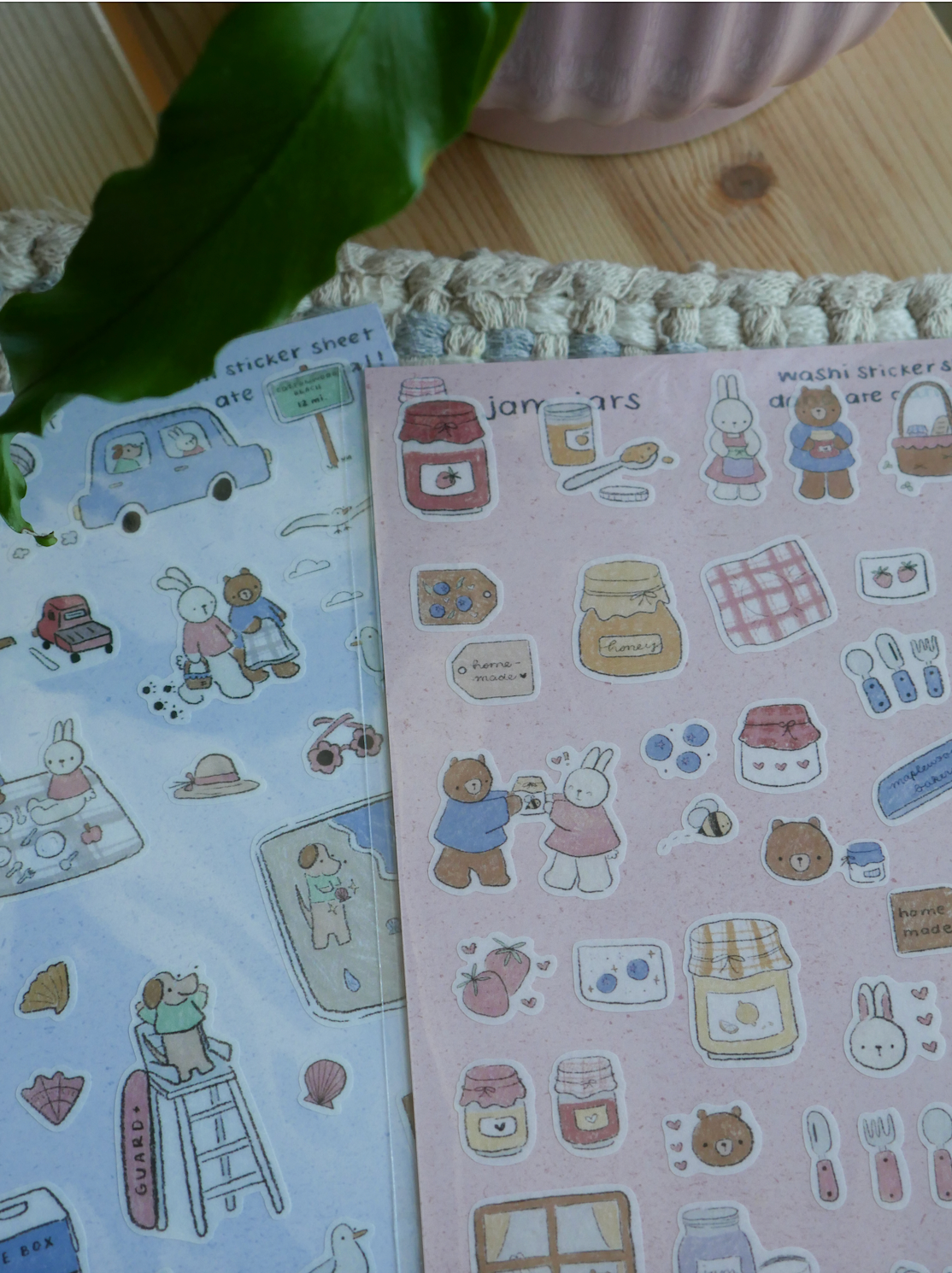 jam jars washi sticker sheet