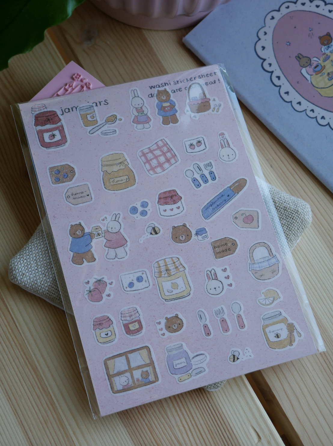 jam jars washi sticker sheet
